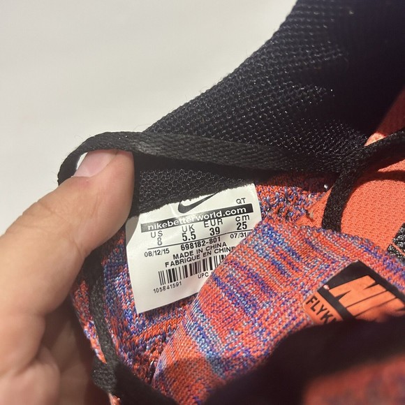 Nike Women Shoes Flyknit Lunar 3 Size 8 Running Shoe Pre Owned - Picture 5 of 6